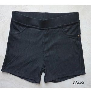 2 pair of Black jegging shorts